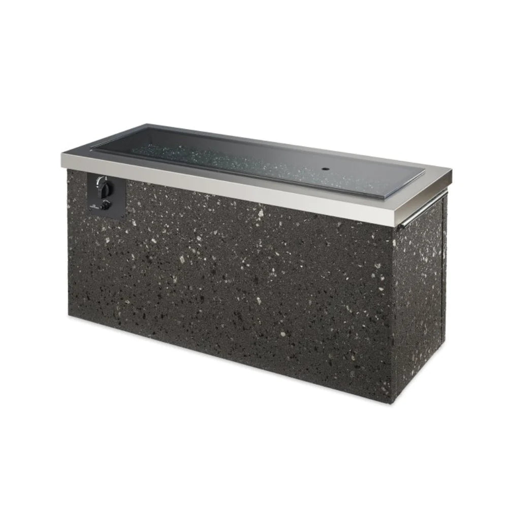 The Outdoor Greatroom Company Stainless Steel Key Largo Linear Gas Fire Pit Table