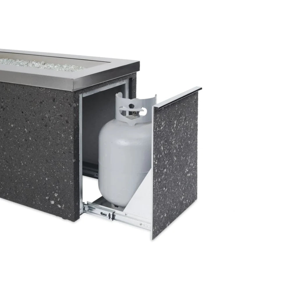 The Outdoor Greatroom Company Stainless Steel Key Largo Linear Gas Fire Pit Table