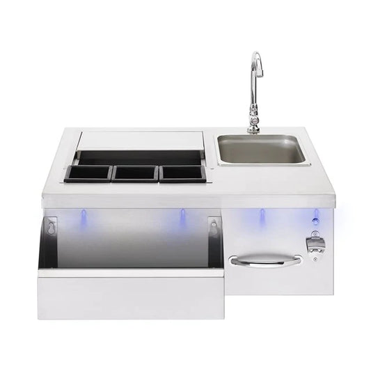 TrueFlame 30-Inch Lighted Beverage & Prep Station