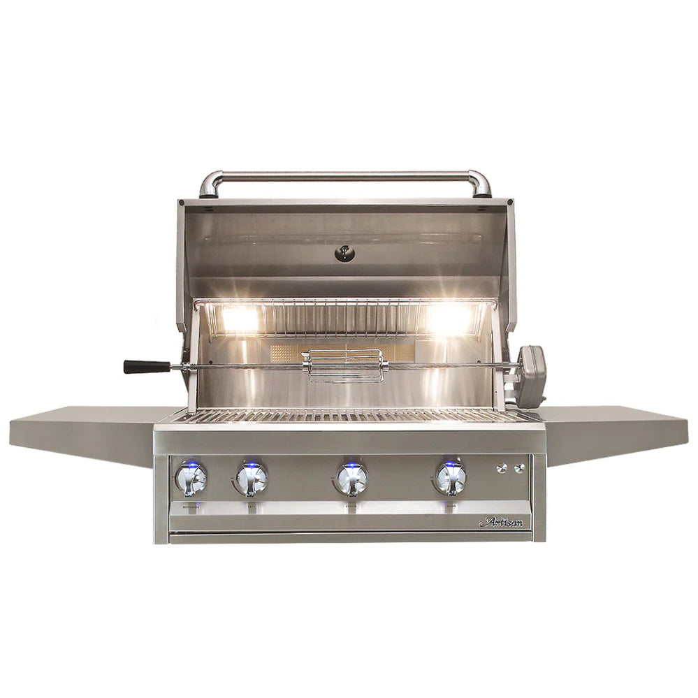 Artisan 32-Inch 3-Burner Built-In Professional Gas Grill With Rotisserie & Light