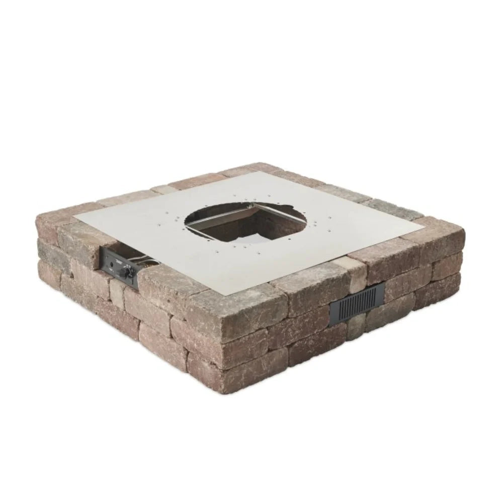 The Outdoor Greatroom Company Bronson Block Square Gas Fire Pit Kit