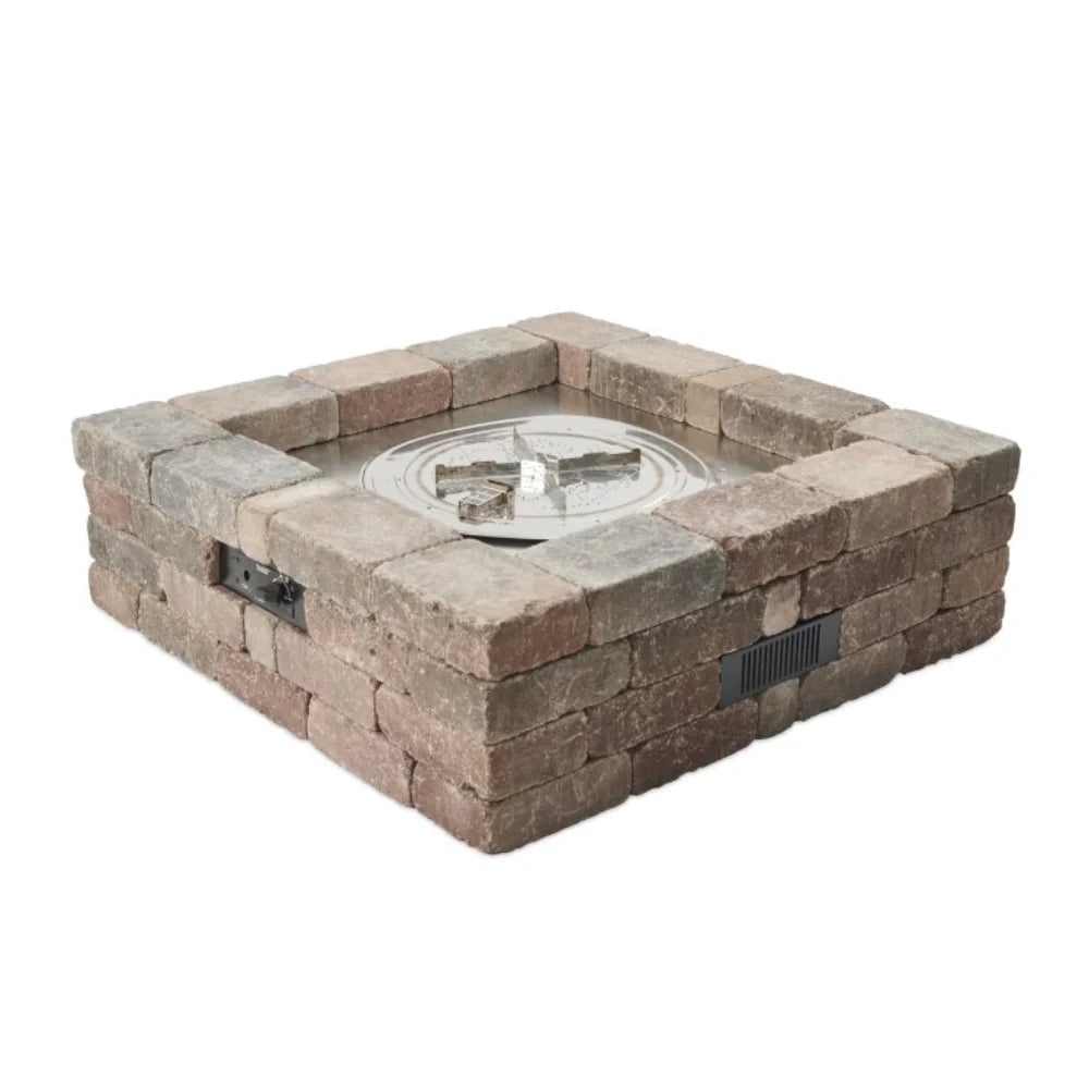 The Outdoor Greatroom Company Bronson Block Square Gas Fire Pit Kit