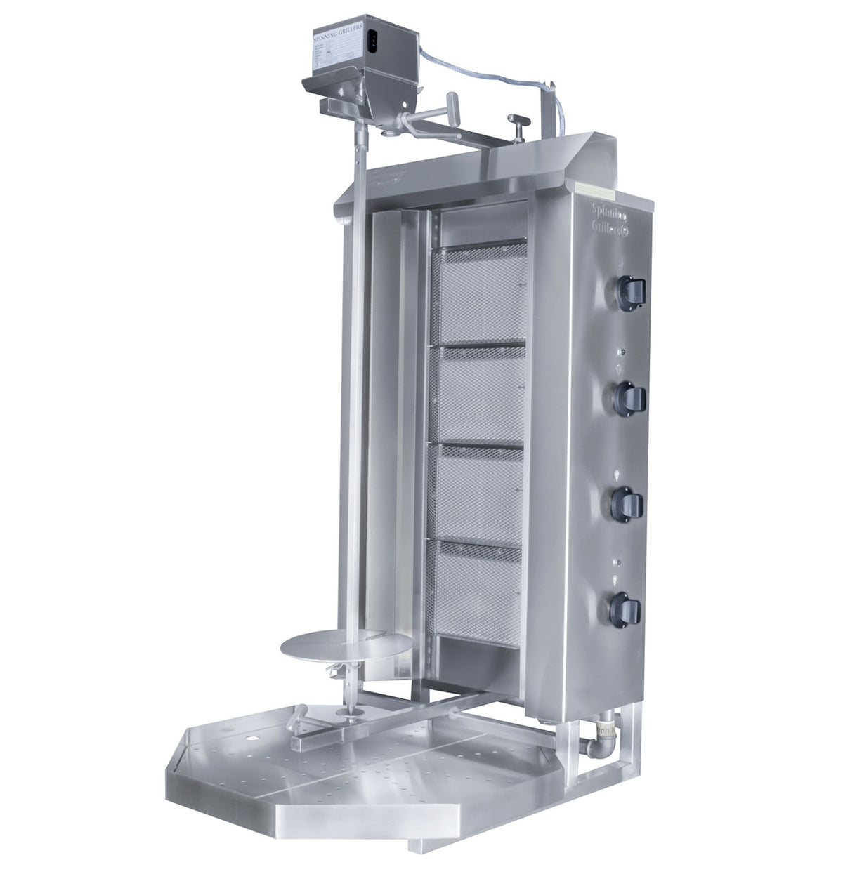 Shawrmachine Shawarma Machine- Commercial Vertical Broiler 4 Burners With Top Motor ...