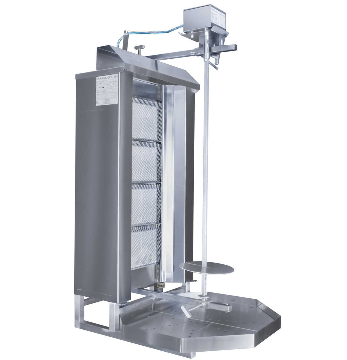 Shawrmachine Shawarma Machine- Commercial Vertical Broiler 4 Burners With Top Motor ...