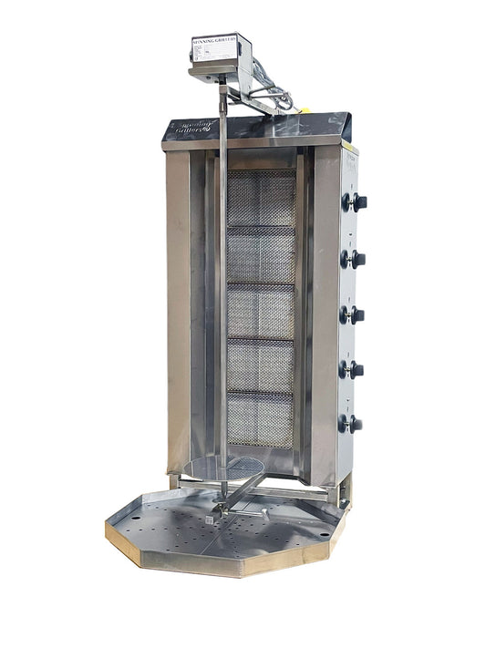 Shawarma Machine- 5 Burners With Top Motor