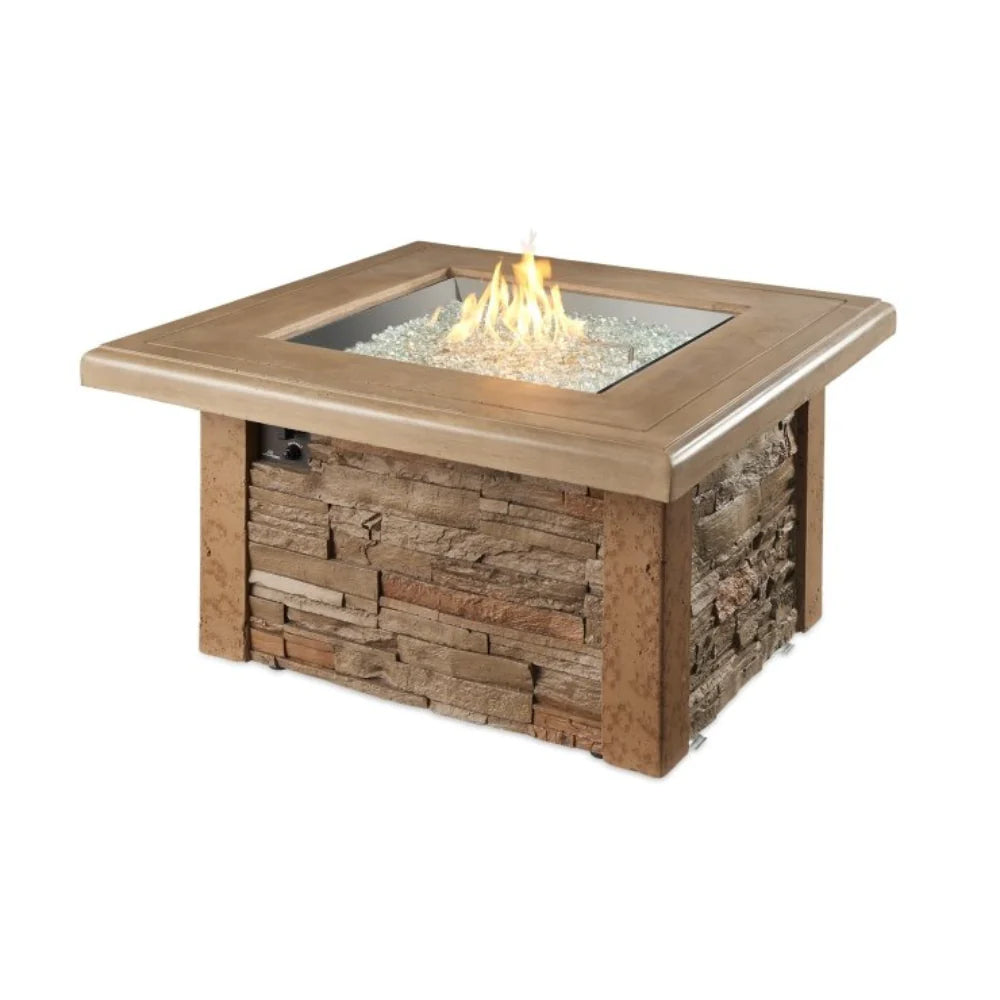 The Outdoor Great room Company Sierra Square Gas Fire Pit Table