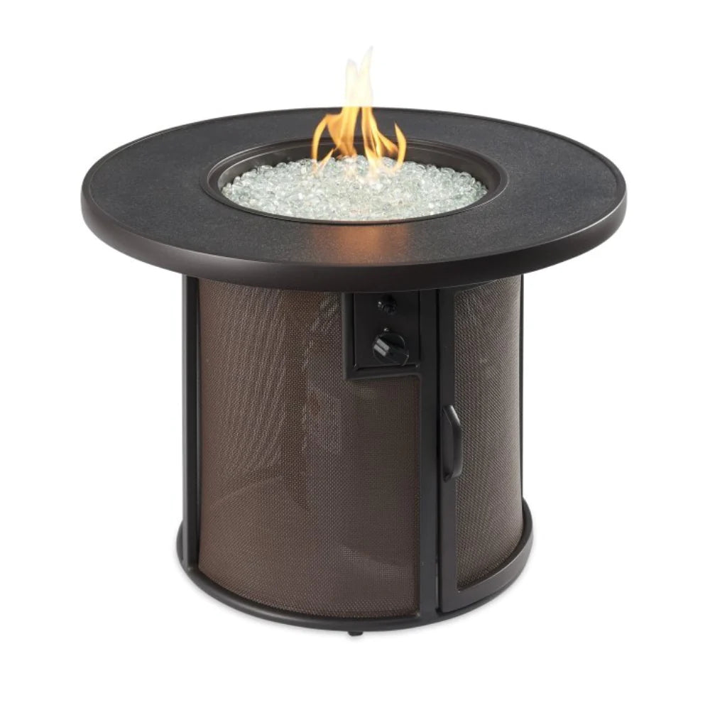 The Outdoor Greatroom Company Brown Stonefire Round Gas Fire Pit Table