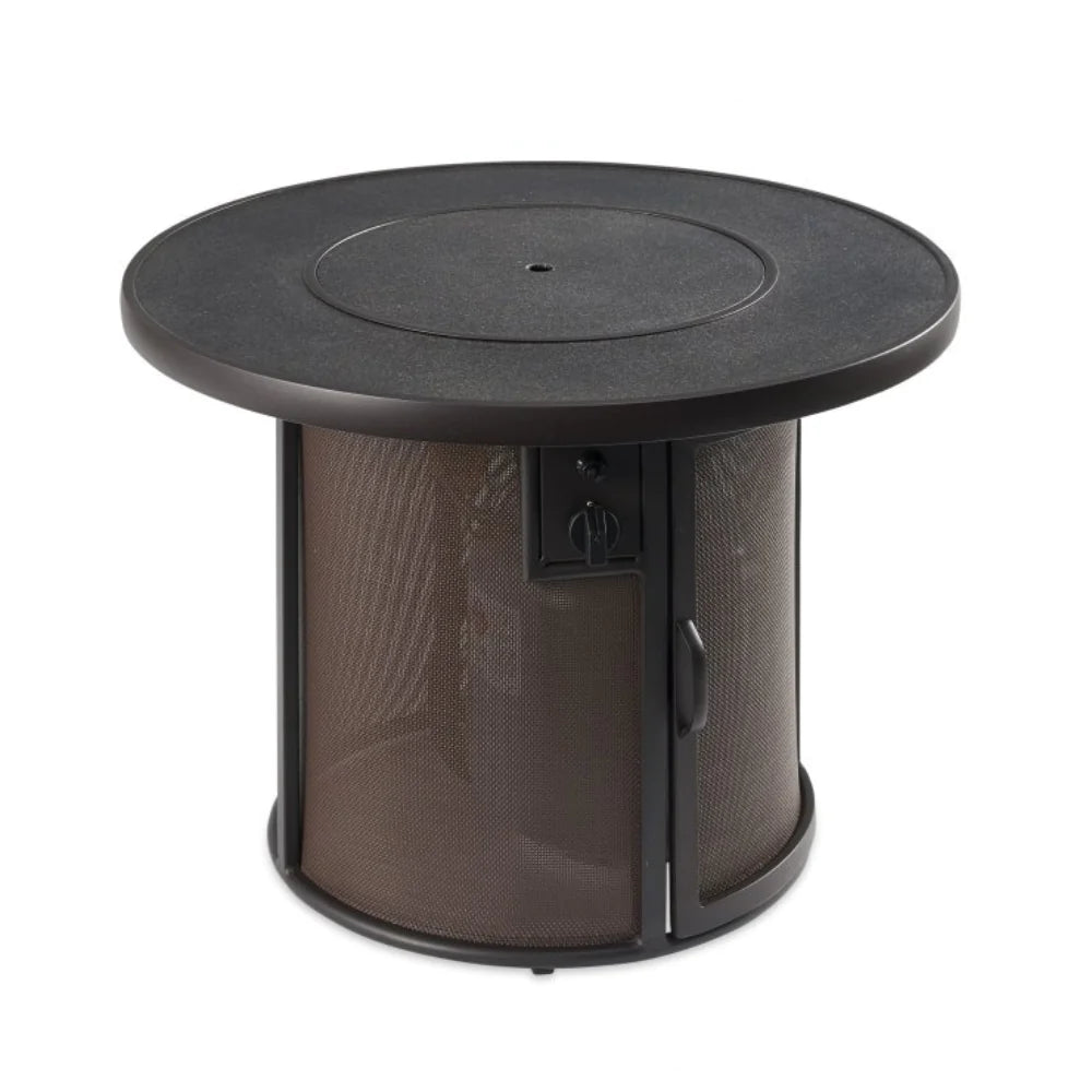 The Outdoor Greatroom Company Brown Stonefire Round Gas Fire Pit Table