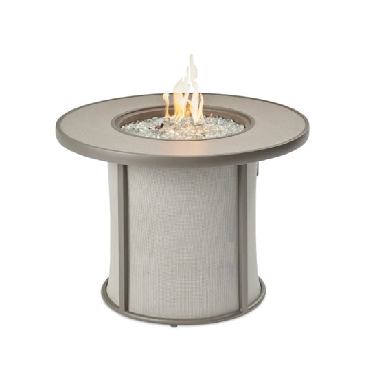 The Outdoor Greatroom Company Grey Stonefire Round Gas Fire Pit Table