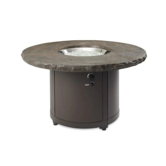 The Outdoor Greatroom Company Marbleized Noche Beacon Round Gas Fire Pit Table