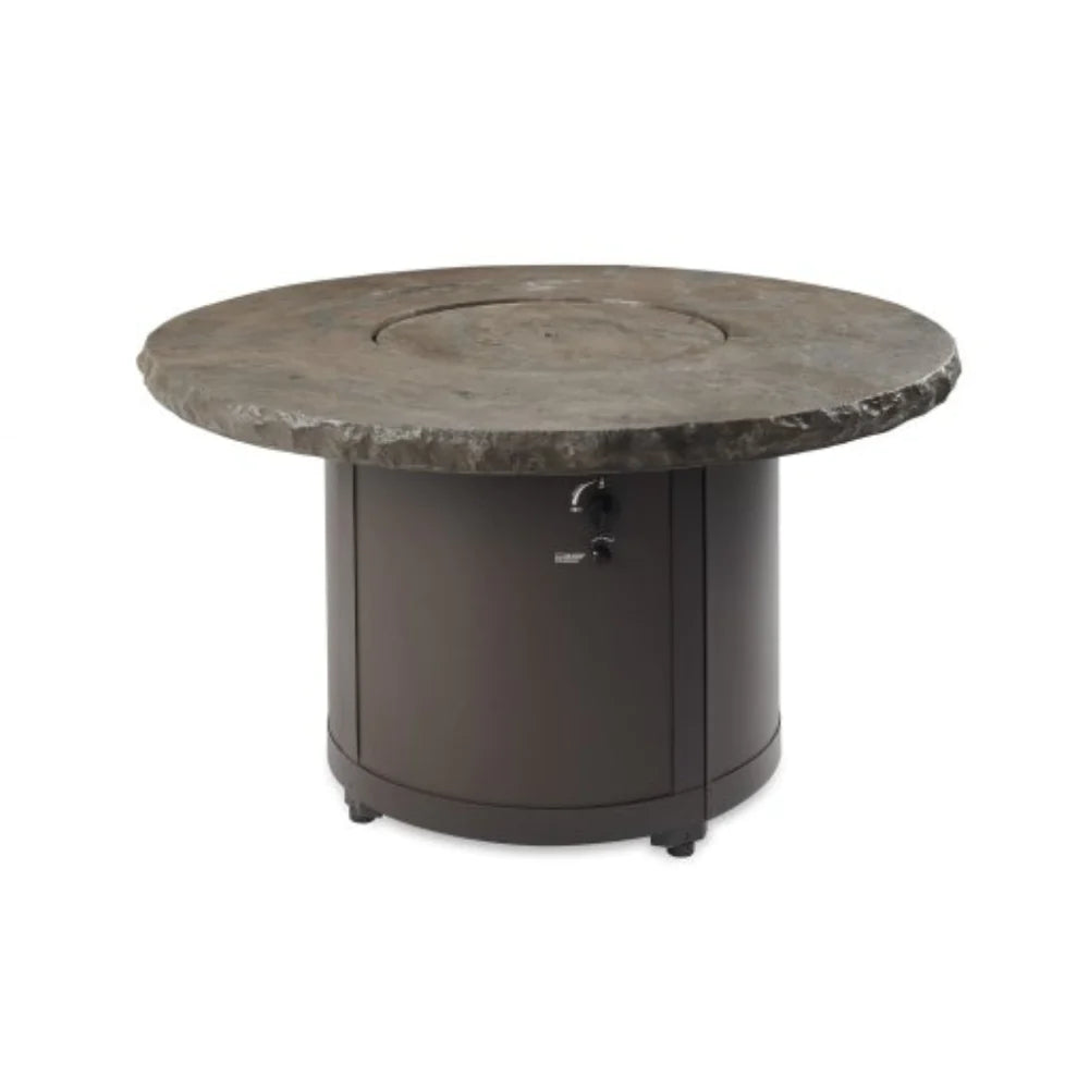 The Outdoor Greatroom Company Marbleized Noche Beacon Round Gas Fire Pit Table