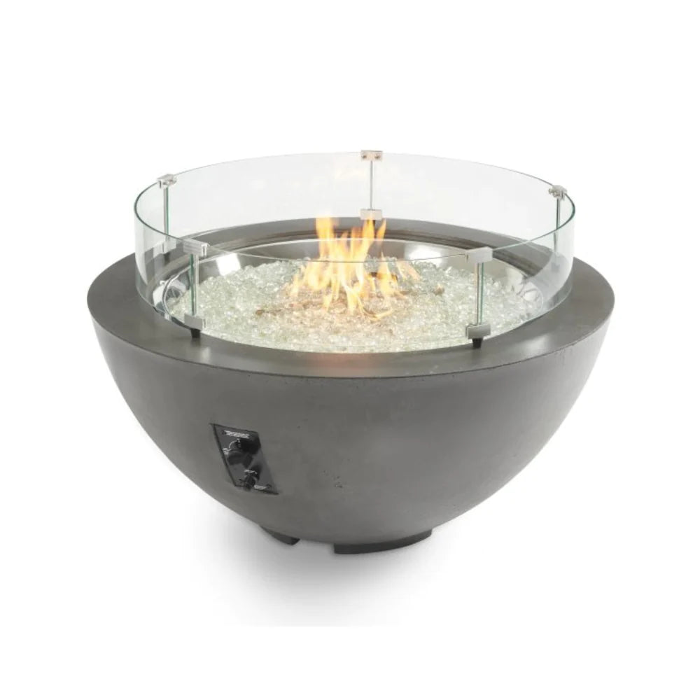 The Outdoor Greatroom Company Midnight Mist Cove 42-Inch Round Gas Fire Pit Bowl