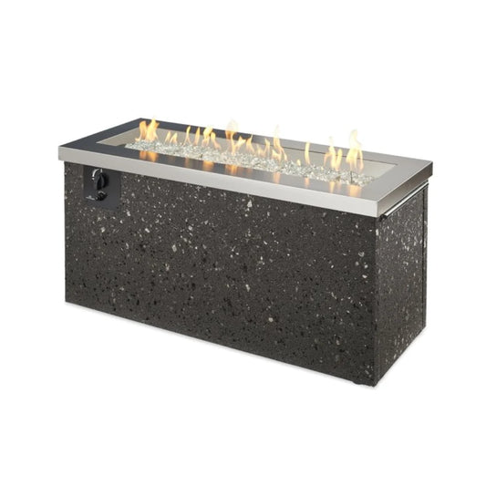 The Outdoor Greatroom Company Stainless Steel Key Largo Linear Gas Fire Pit Table