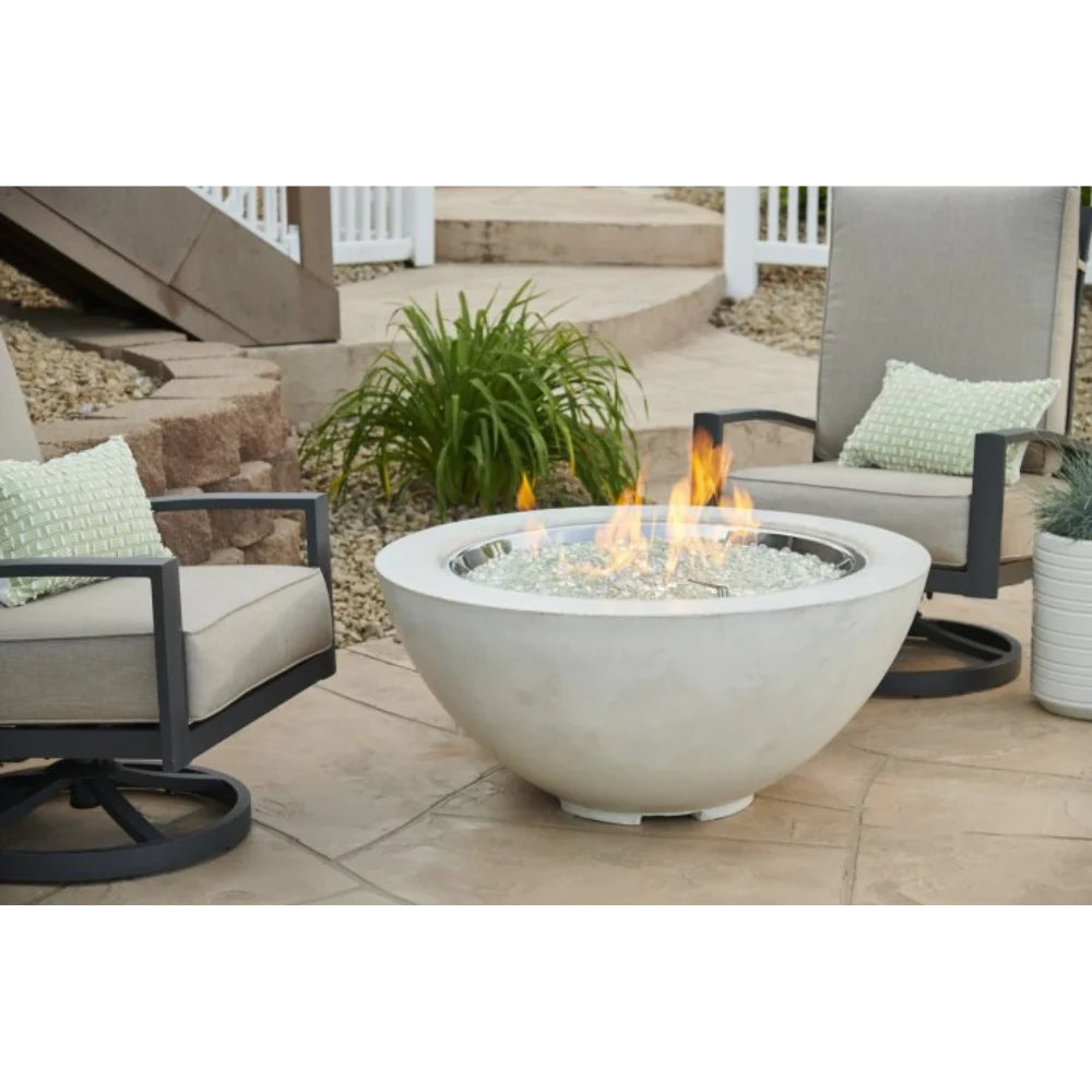 The Outdoor Greatroom Company White Cove 42-Inch Round Gas Fire Pit Bowl