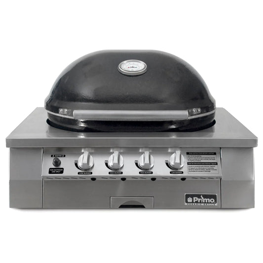 Primo Oval G420 36-Inch Ceramic Built-In Kamado Gas Grill